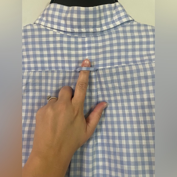 Ralph Lauren Mens M Short Sleeve Button Down Classic Fit Shirt Blue Checkered - Picture 8 of 8